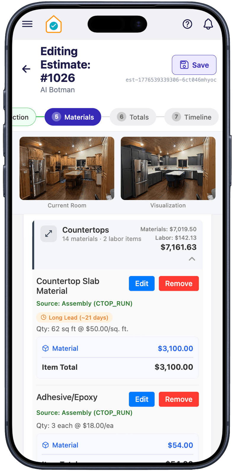 Personal cost book app screenshot