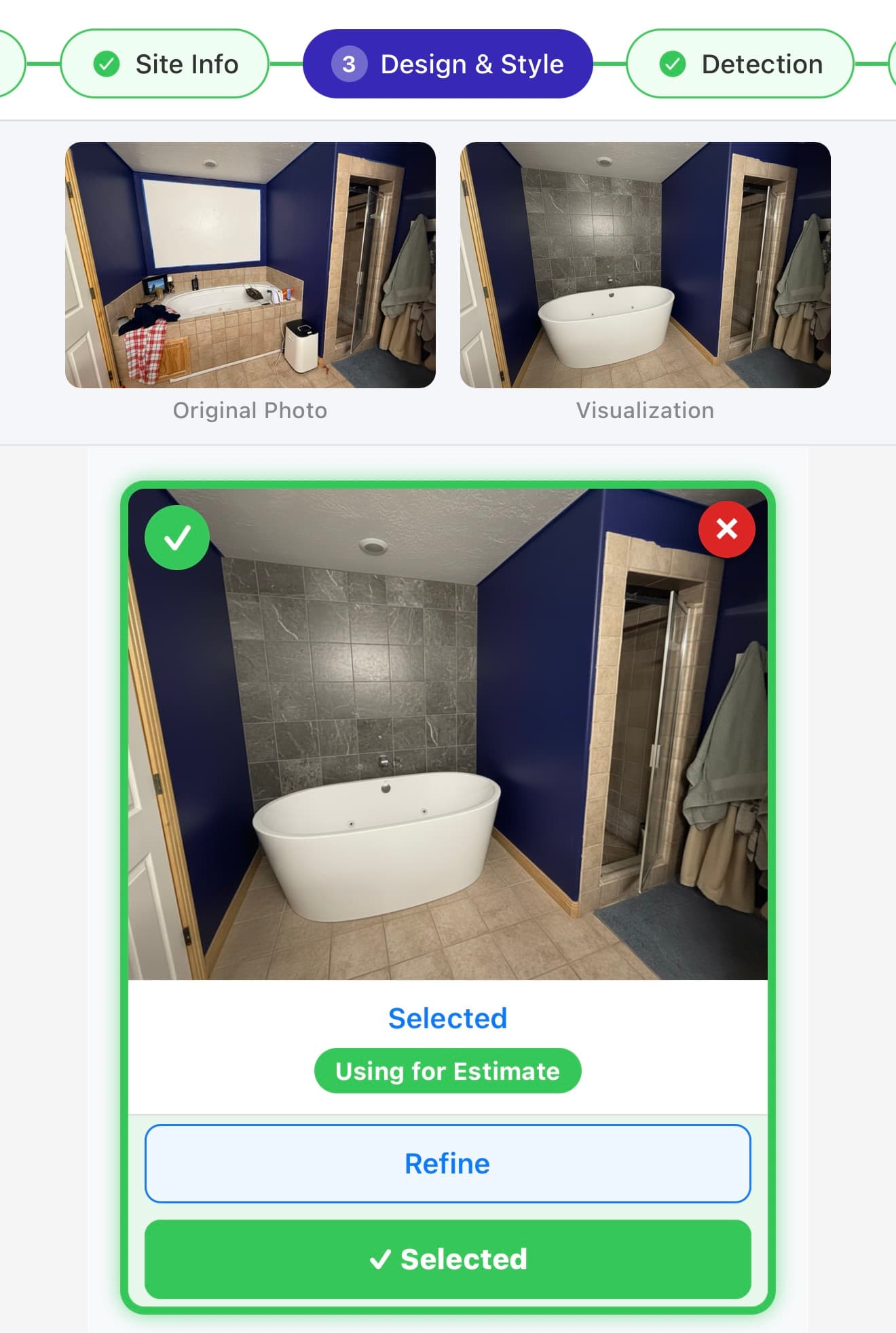 Project visualization app screenshot