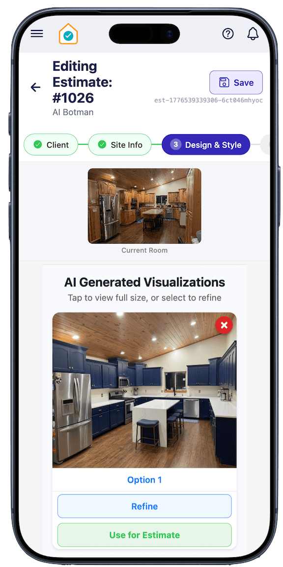 Project visualization app screenshot